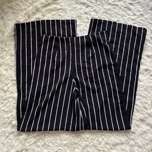 Forever 21 Black and White Striped Wide Leg Pants